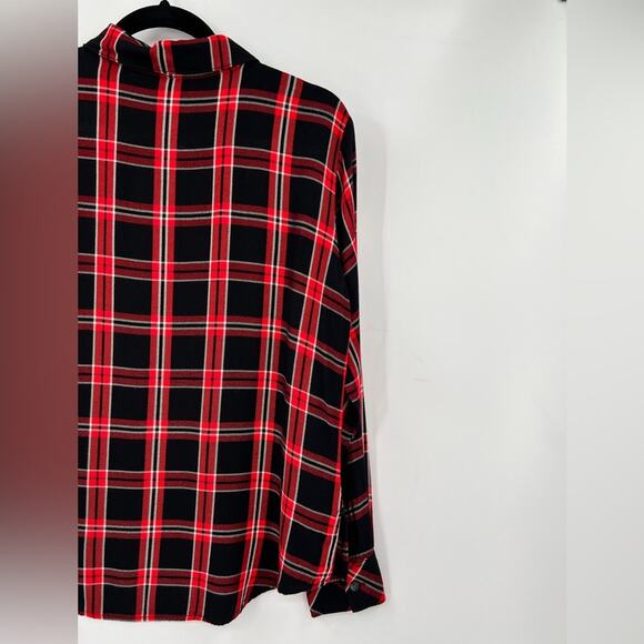 NWOT Sanctuary Boyfriend For Life After Hours Plaid Flannel Button Down Shirt XS - Picture 11 of 15